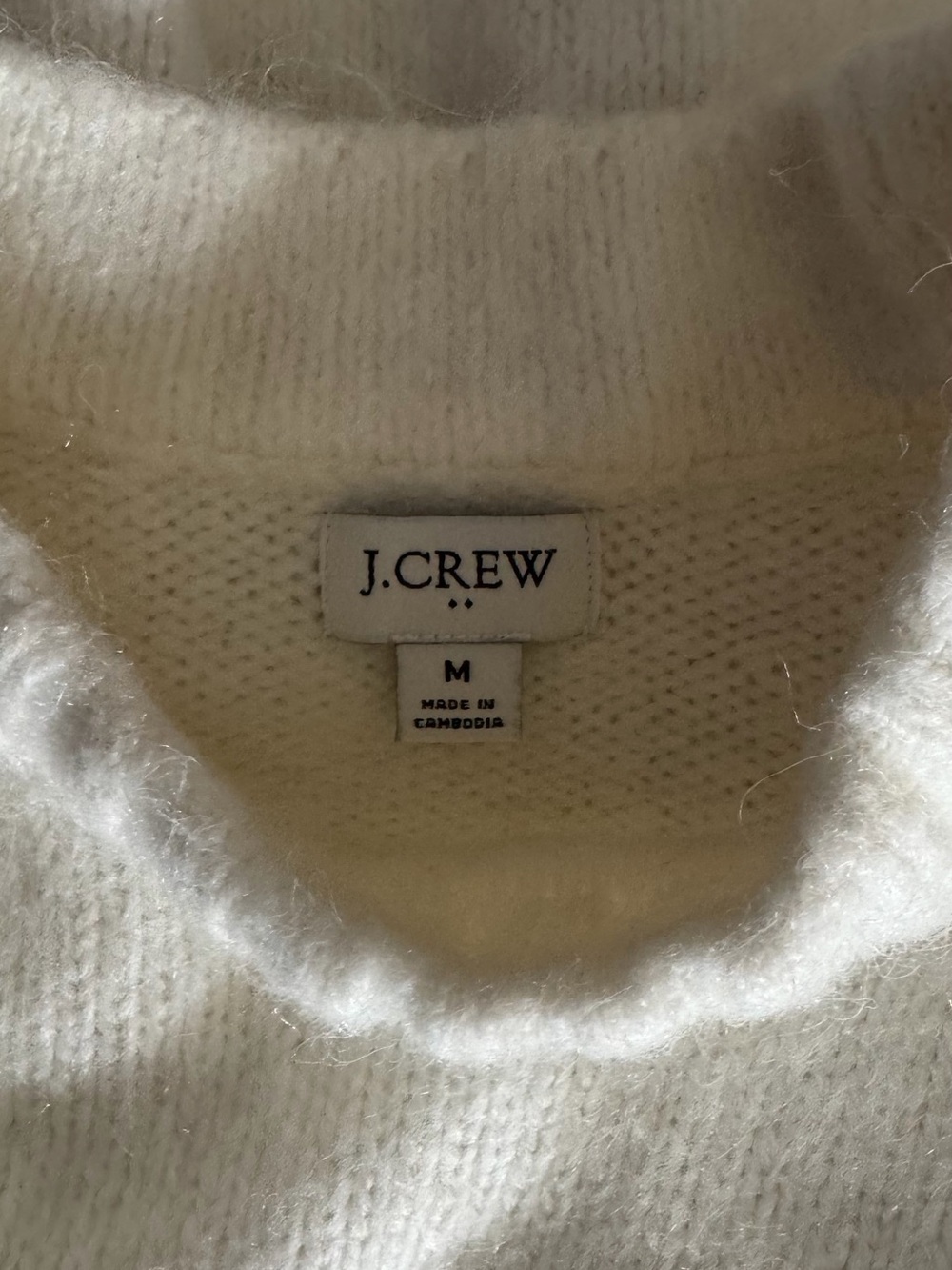 J. Crew Cream Fuzzy Crewneck Sweater - Picture 10 of 12